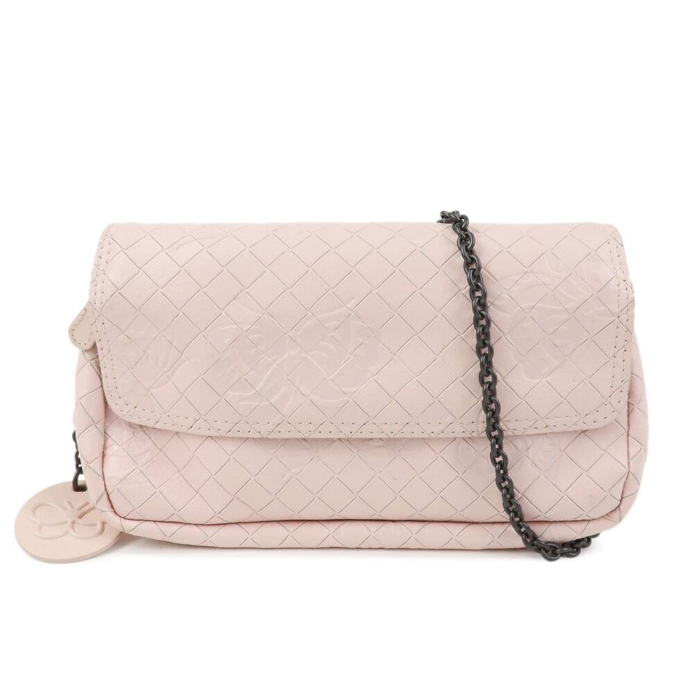 Bottega Veneta Intreccio Mirage Chain Lambskin Leather Flap